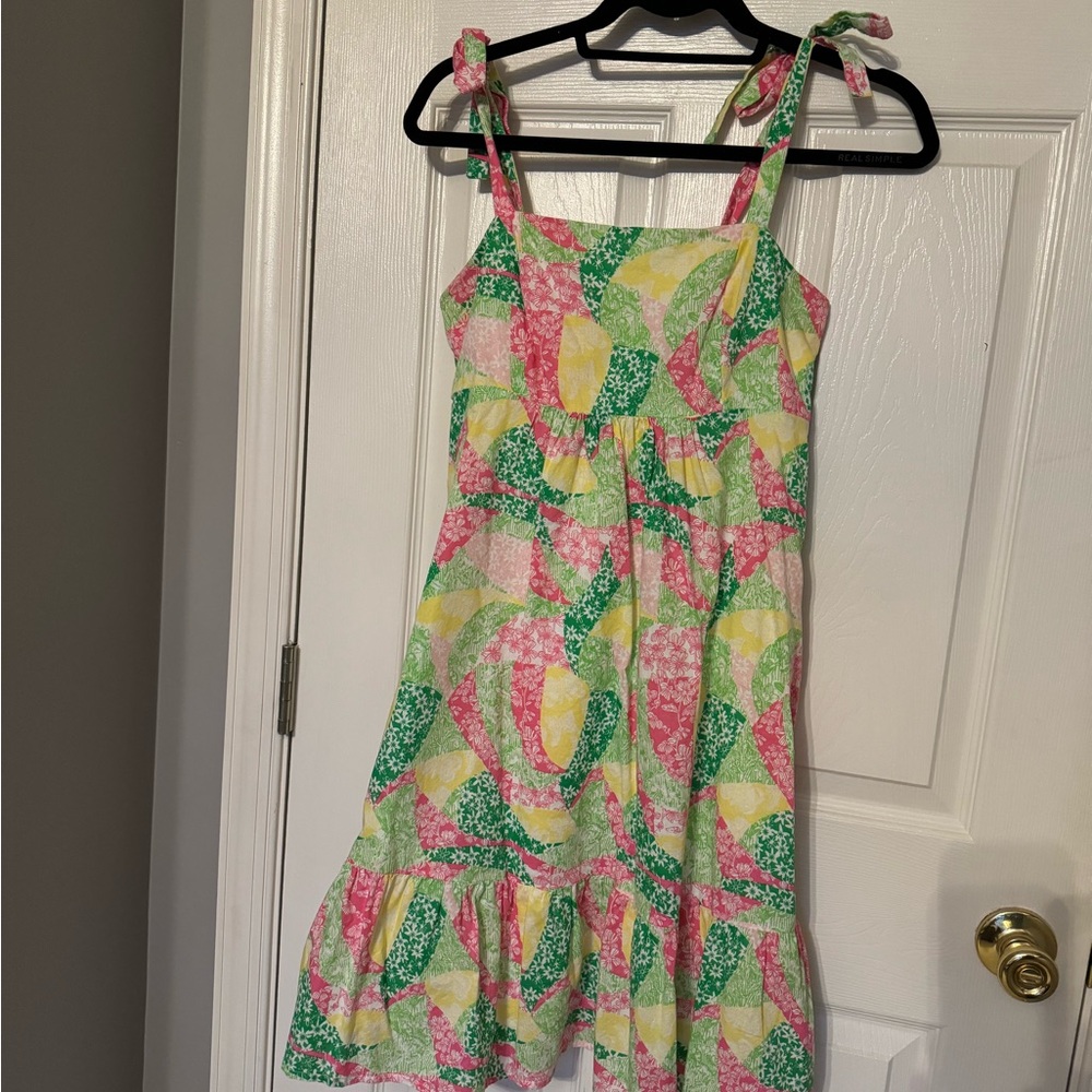 Lilly Pulitzer Tie-Shoulder Cotton Dress - Size 4 EUC